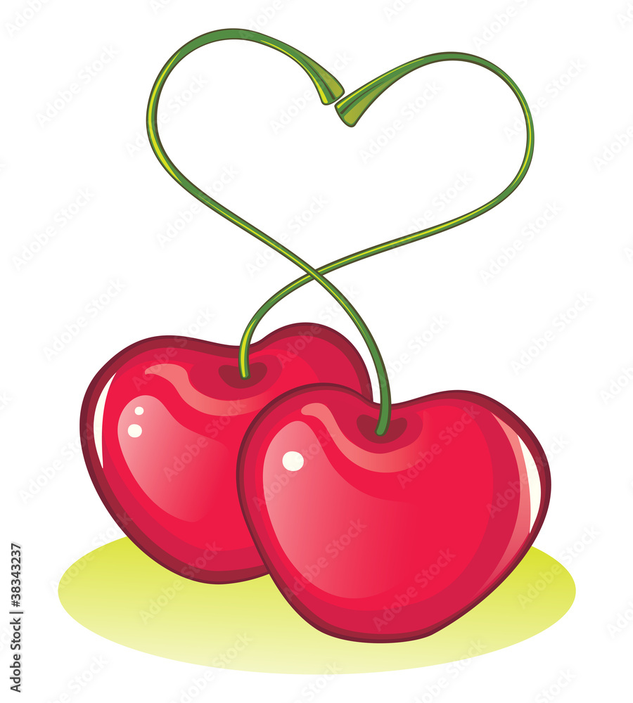 Fototapeta premium Love cherries