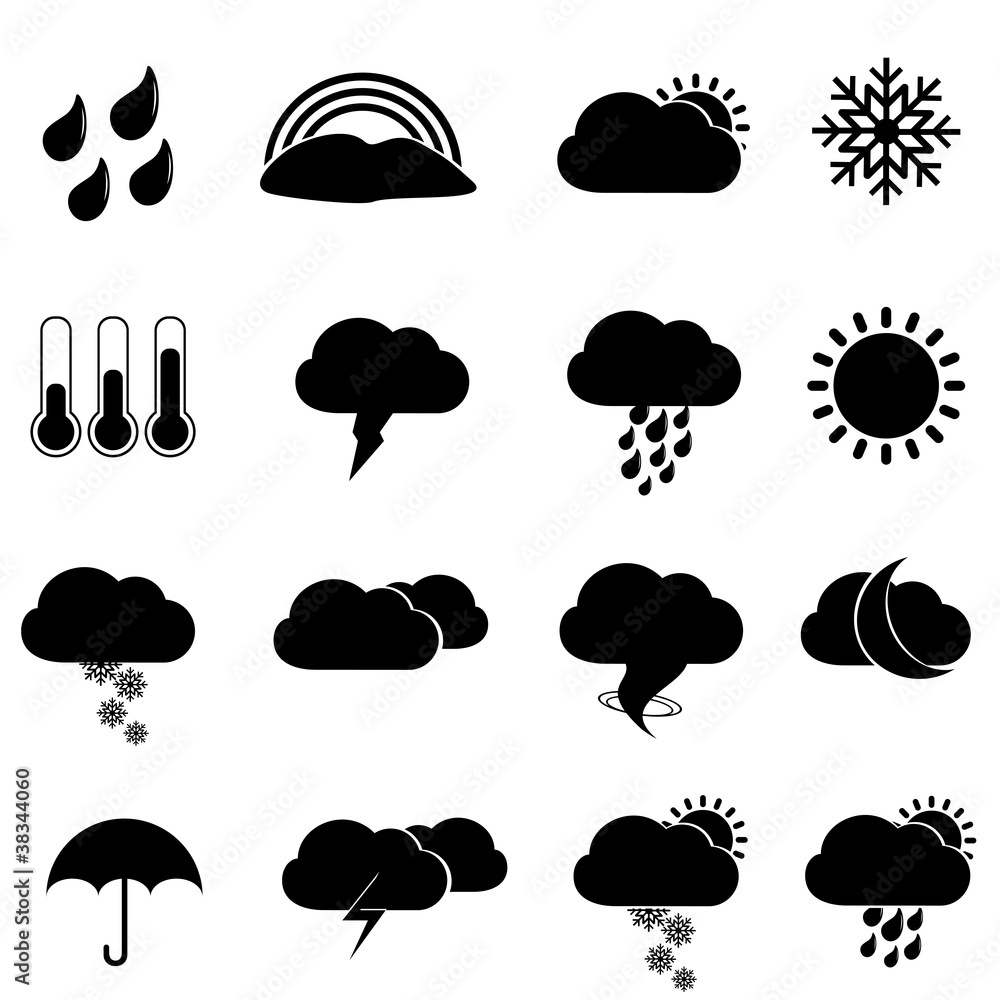 Weather icons and symbols Weather icons and symbols