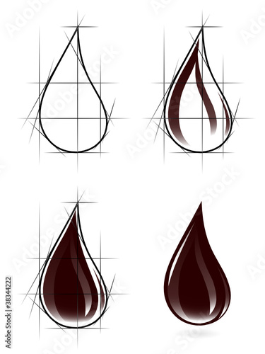 Sketch of oil drop