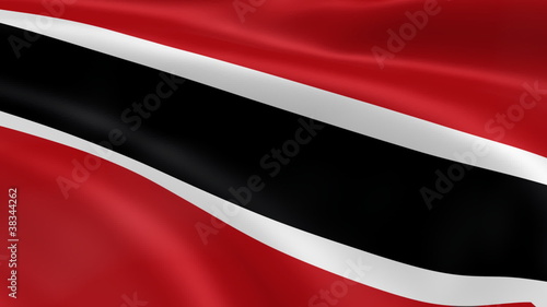 Trinidadian flag in the wind photo