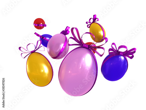 Plakat Coulored easter eggs