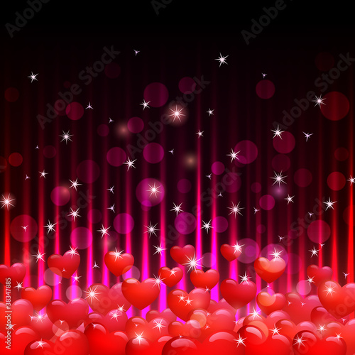 hearts and sparks background