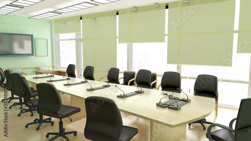 Green office interior
