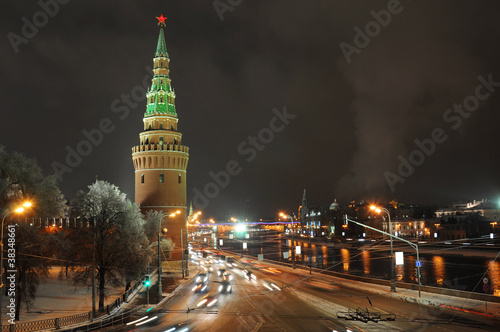 Moscow kremlin. night view. Russia