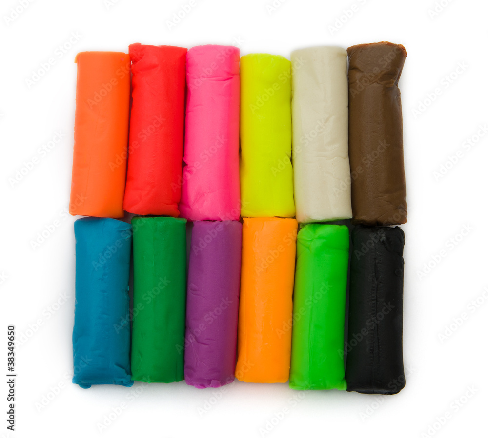 kid's toy of multicolored plasticine kid's toy of multicolored plasticine