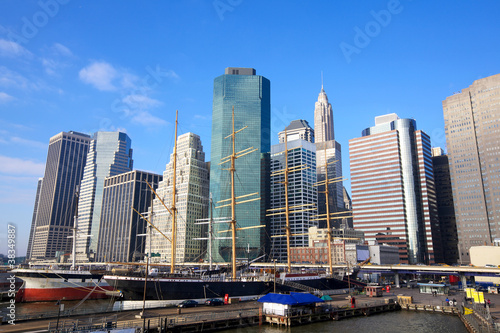 Lower Manhattan Seaport and Financial District in New York City