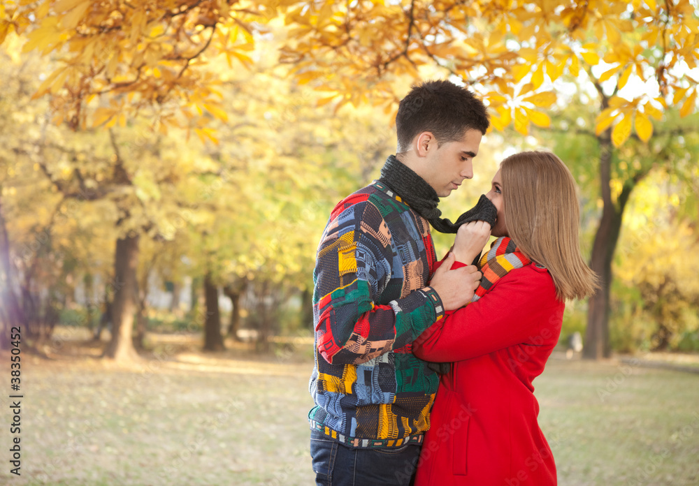 Couple looking at each other and having fun Couple looking at each other and having fun