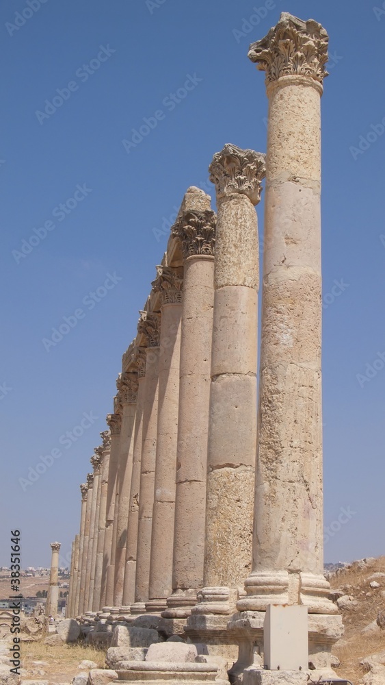 Ciudad romana antigua de Jerash en Jordania