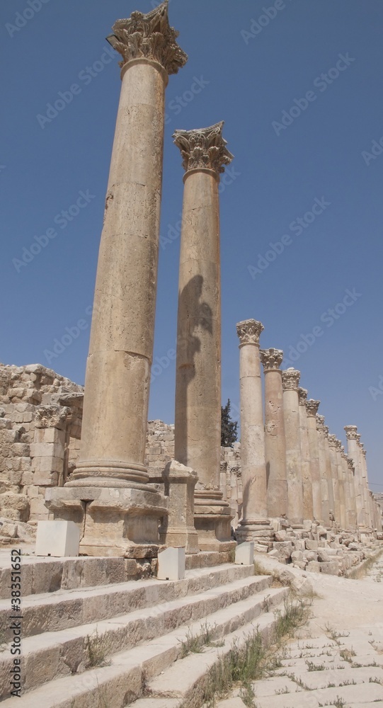 Ciudad romana antigua de Jerash en Jordania