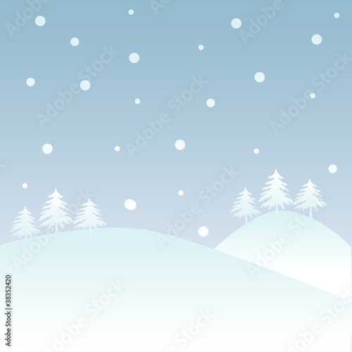 winter landscape with fir trees © maya
