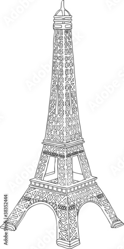 Fototapeta Naklejka Na Ścianę i Meble -  Eiffel tower in Paris, France