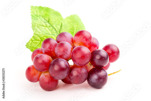 red grape, isolated on white background.