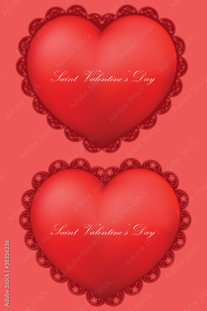 vector set of decorative Saint Valentine's hearts