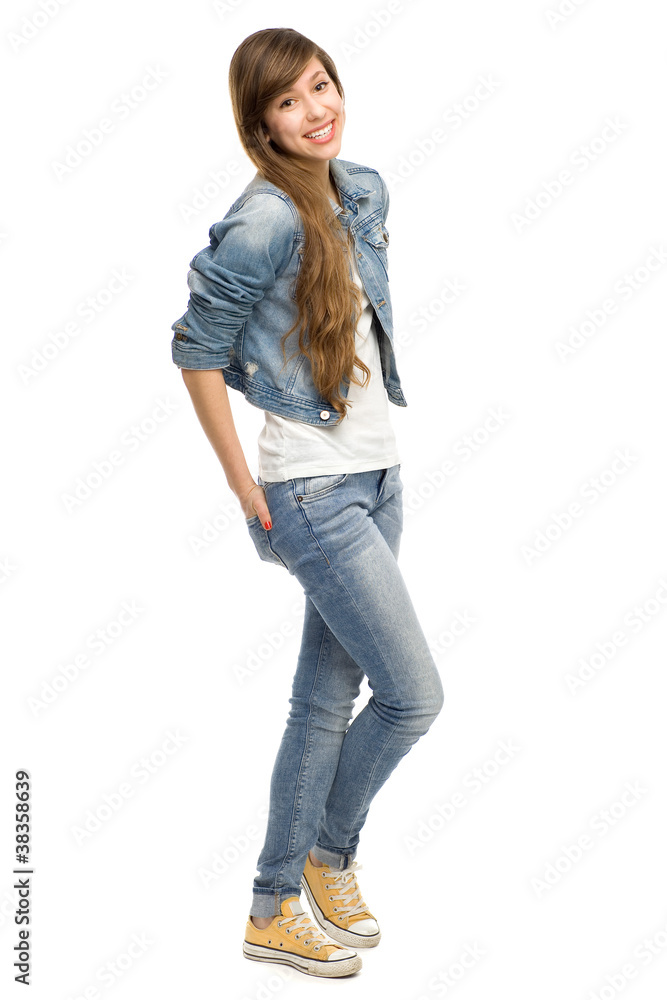 Casual young woman standing Casual young woman standing