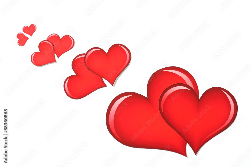 Valentine's heart on white_2