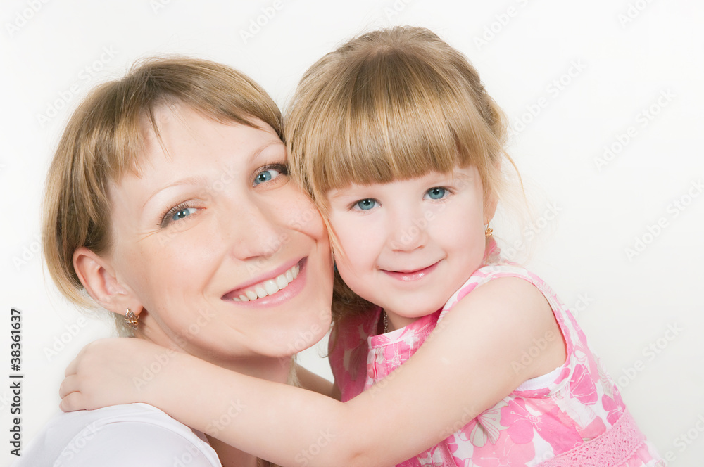Happy mum with the babe Happy mum with the babe