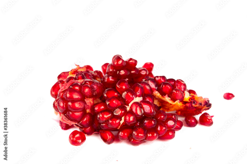 pomegranate seeds isolated pomegranate seeds isolated