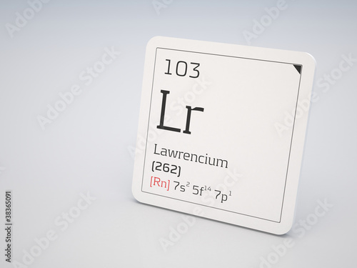 Tablou pe pânză Lawrencium - element of the periodic table