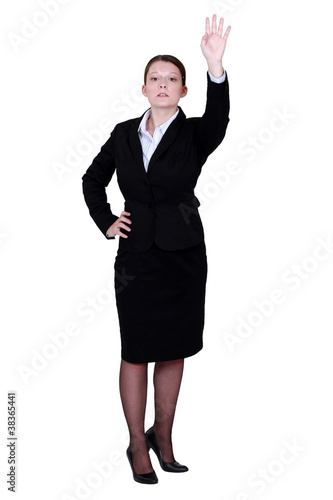 Fotografie Woman with arm raised