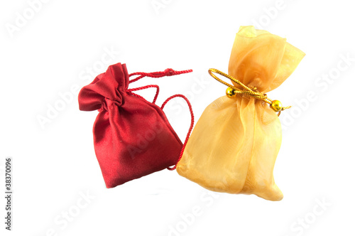 Gold bag and red bag