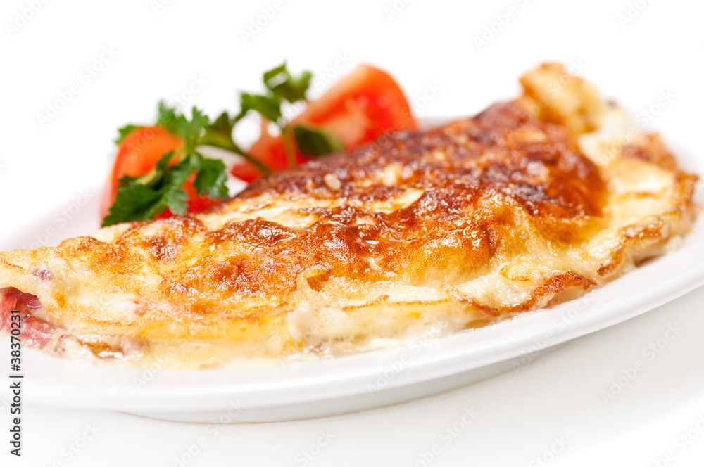 Omelet with herbs and tomatoes Omelet with herbs and tomatoes
