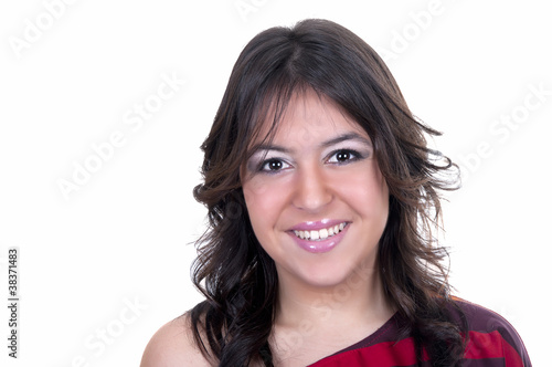 smiling young latina isolated