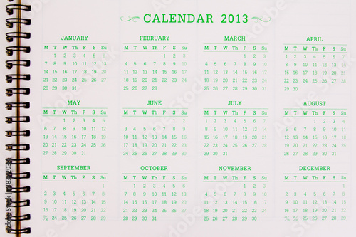 A 2013 calendar