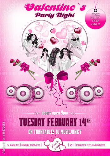 Valentinstag Flyer