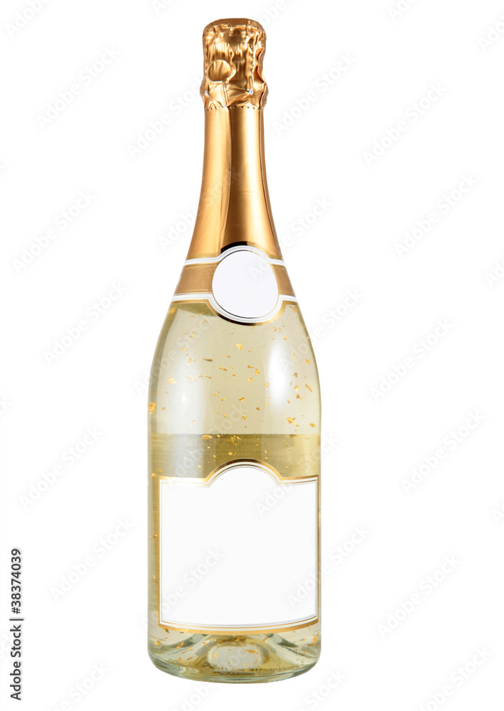 Champagne bottle isolated on white Champagne bottle isolated on white