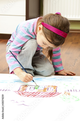 painting my dream house - girl painting