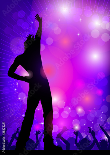 Dancing boy in the nightclub
