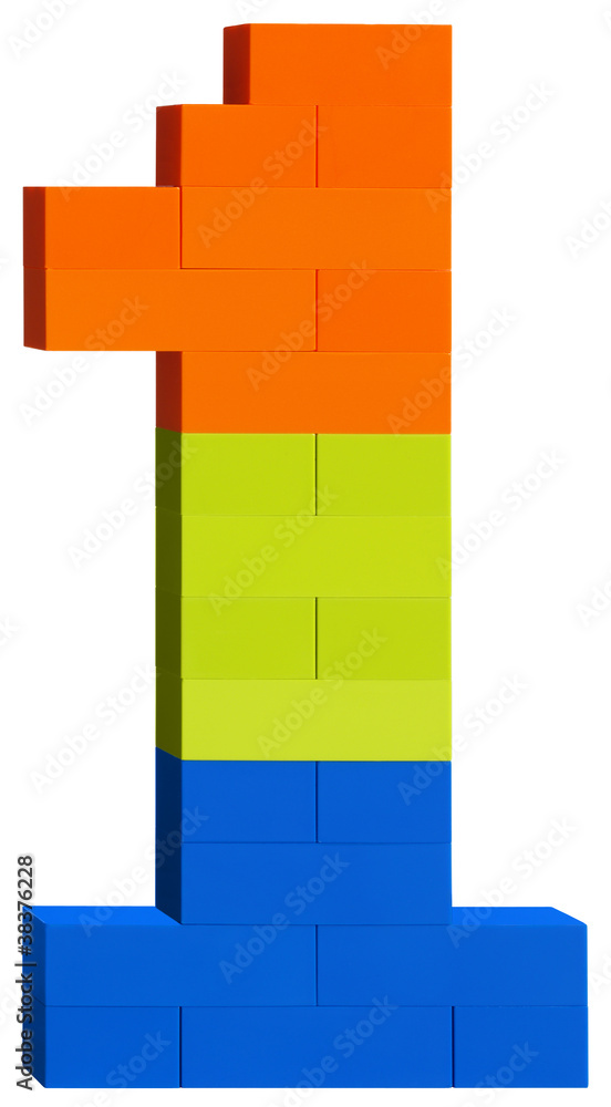 Plastic block number one Plastic block number one