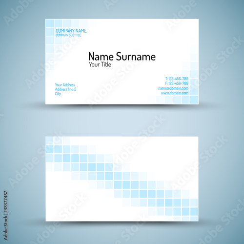 Set of modern vector business card template