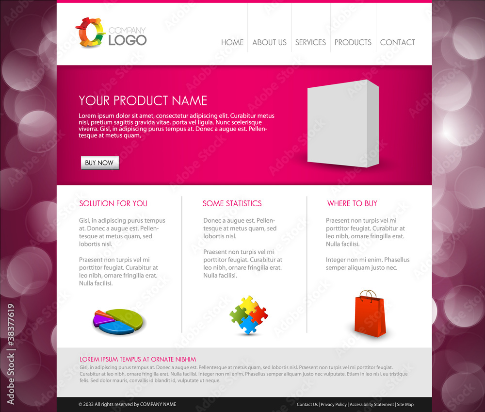 Vector Modern product homepage template