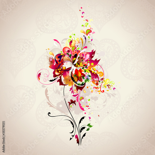 background with abstract flower