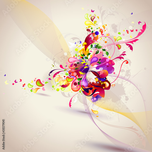 background with abstract flower