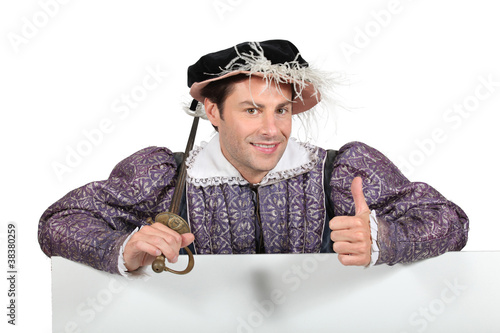 Man in Tudor costume