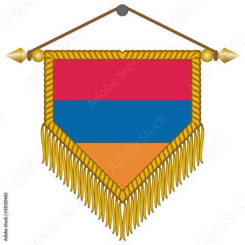 vector pennant with the flag of Armenia