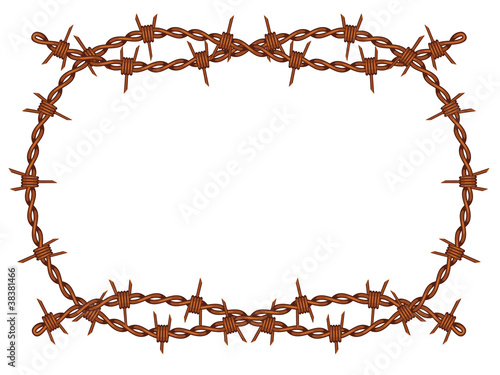 barbed wire frame vector