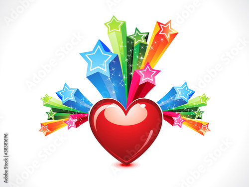 abstract heart explode template