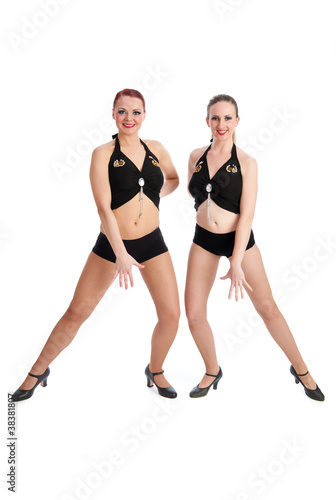 Two female dancers posing
