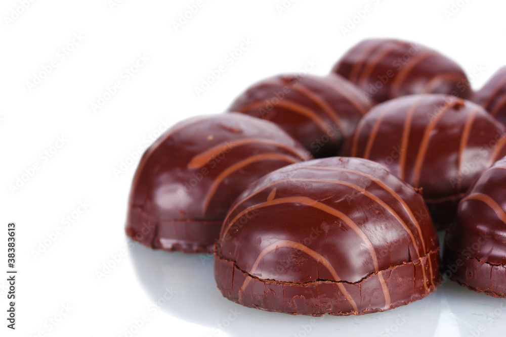Сhocolate cookie isolated on white Сhocolate cookie isolated on white