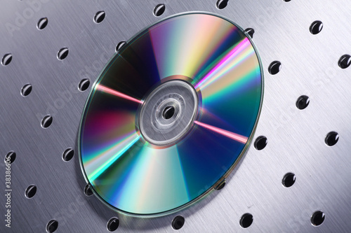 CD Datenträger gebrannt Nahaufnahme