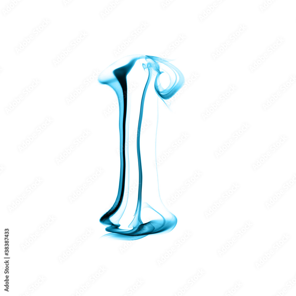 Lettre I, fumée bleue Lettre I, fumée bleue