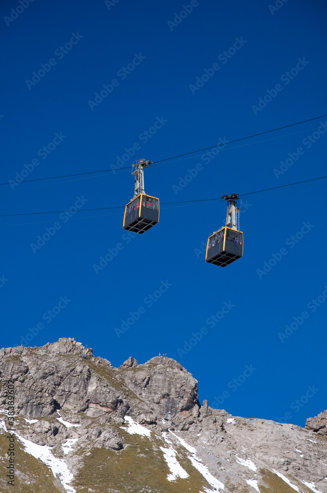 Seilbahn am Nebelhorn - Allgäuer Alpen - Deutschland Seilbahn am Nebelhorn - Allgäuer Alpen - Deutschland