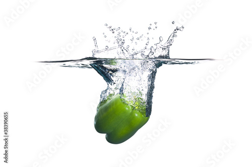 Green Bell Pepper Splash © Andrew Parfenov