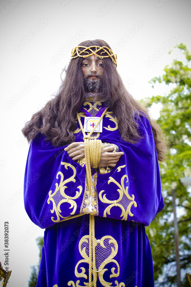 spanish easter celebration procession of the christ of medinacel