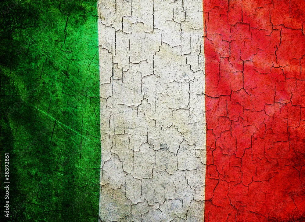 Grunge Italy flag