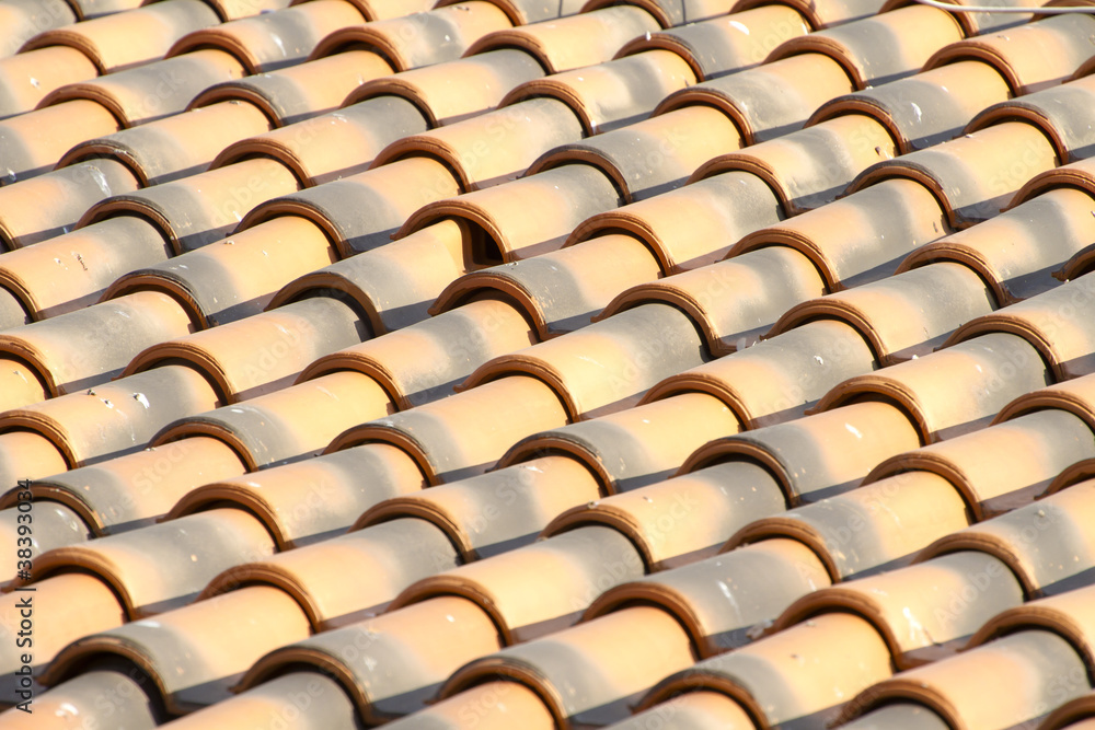 Fototapeta premium New roof tiles close up detail