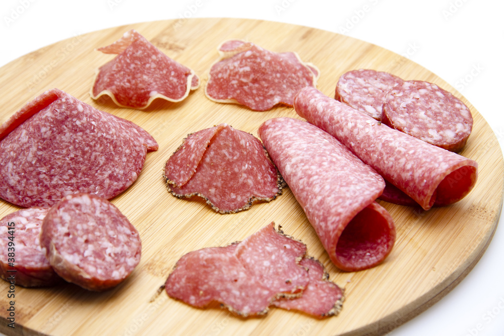 Verschiedene Salami Sorten